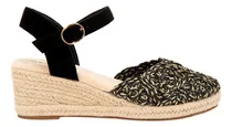 Comprar Alpargata Media Plataforma Confort Cuña Shosh Negro Mujer Yh