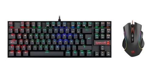 Combo Redragon Teclado Mecanico Kumara Rgb + Mouse Griffin