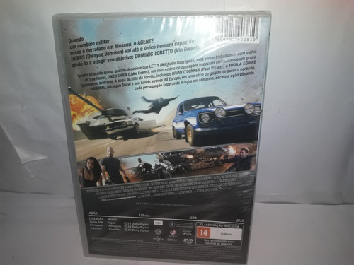 Imagem 2 de 2 de Dvd Filme Velozes & Furiosos 6 Ação Dublado Lacrado