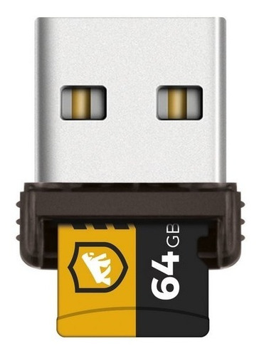 Cartão De Memoria 64g + Adaptador Pendrive + Adaptador Sd