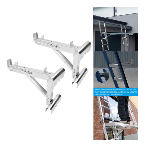2 Piezas De Gatos De Escalera De Extensión, Marco De Acero