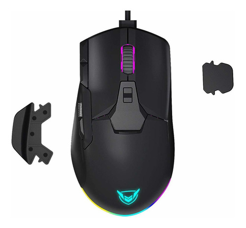 Pictek Wired Rgb Gaming Mouse, Side Metal Scroll Wheel For V