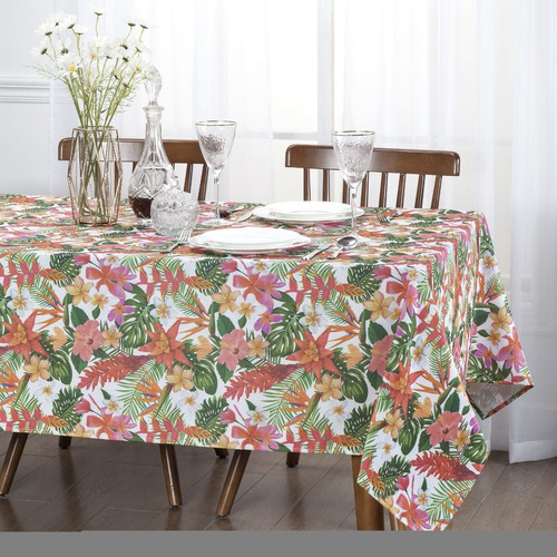 Mantel Tela Tropical Mecanico 1.50x3 Rectangular Estampado 