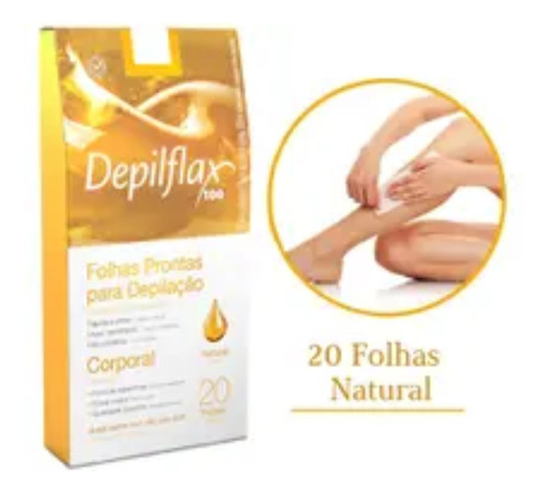 Kit 6 Caixas Com 20 Folhas Corporal Natural Depilflax