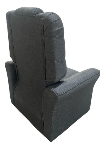 Tu Sillon Ya Reclinable Simple tela chenille color cinza-escuro