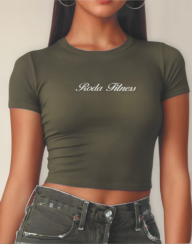 Crop Top Mujer Playera Ajustado Ombliguera