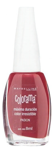 Esmalte de uñas color Maybelline Máxima Duración Colorama de 8mL de 1 unidades color Pasion