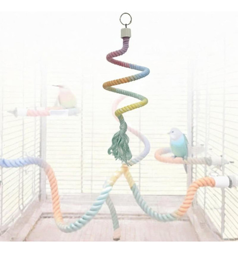Bird Rope Parrot Swing Rope Colgante De Metal De 80 Cm