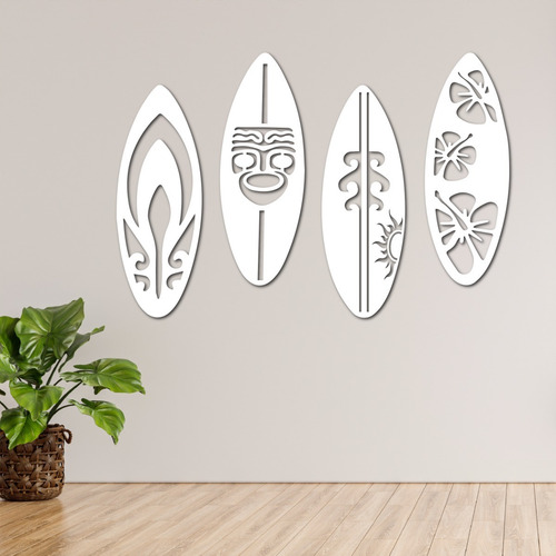 Imagen 4 de 9 de Cuadro Madera Moderno Calado Decorativo Mdf Tablas De Surf