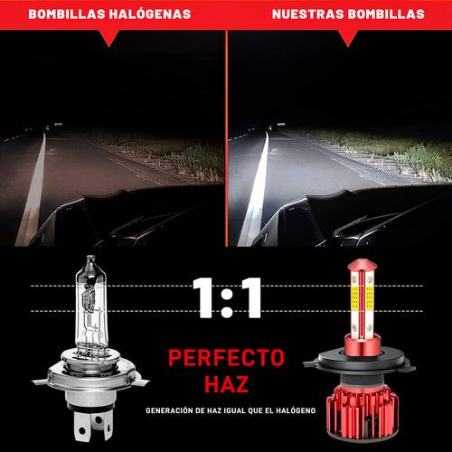 Kit Faros Luz Led H4 Hb2 16000lm Haz Alta/baja Para Honda Cr-v 2007-2014