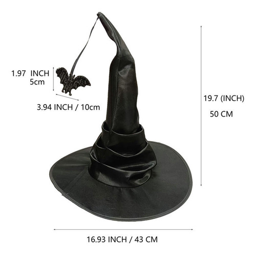 Sombrero De Bruja De Halloween, Diadema Clásica De Ala