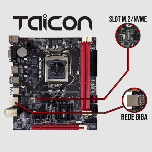 Kit 5 Placas Mãe B75 Ddr3 Lga1155- I3-i5-i7 - 2° E 3° Ger Cor Preto