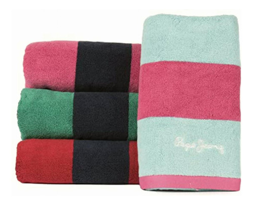 Pepe Jeans, Toalla Medio Baño De Algodón, Color Fucsia Con