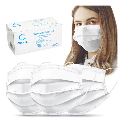 Clinivex Mascarilla Facial Desechable De 3 Capas Flex Air Co