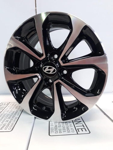 Rodas Hyundai Hb20 R Spec Aro 14 (jogo)+ Bicos * Cor Preto Com Diamantado