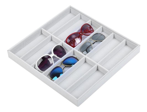 Caja De Almacenamiento Para Gafas De Sol Con 12 Rejillas