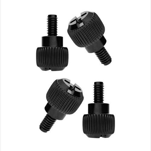 4 Tornillos De Pulgar Para Carcasa Computadora #6-32 Negro