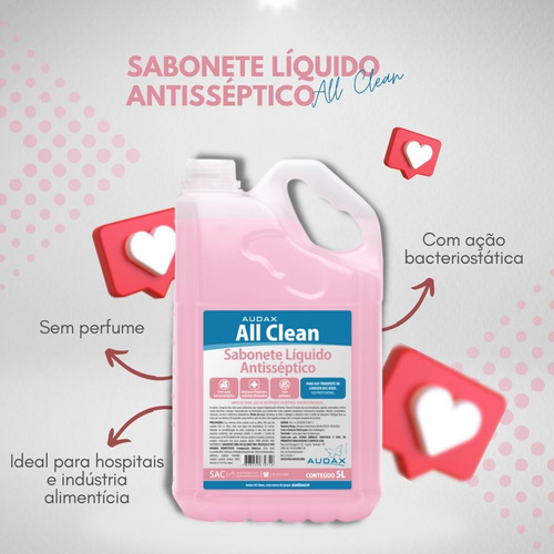 Sabonete Líquido Audax All Clean Antisséptico 5l