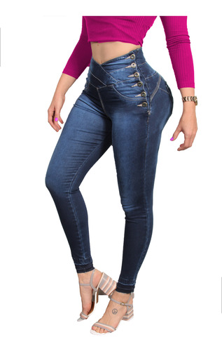 Calça Jeans Levanta Bumbum Bojo Chapa Barriga Cos Modeladora