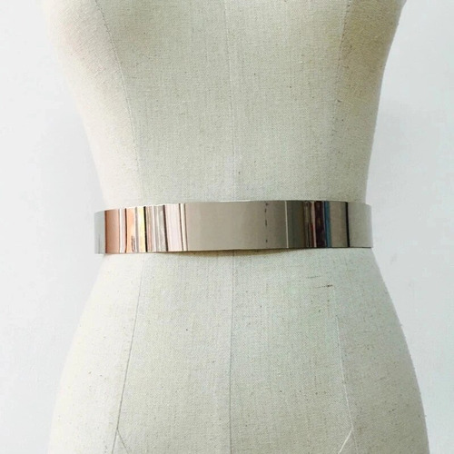 Cinturón De Cintura De Metal Ajustable Para Mujer, Dorado Br