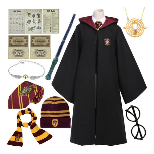 15 Piezas De Ropa De Cosplay De Harry Potter+kit De Accesori