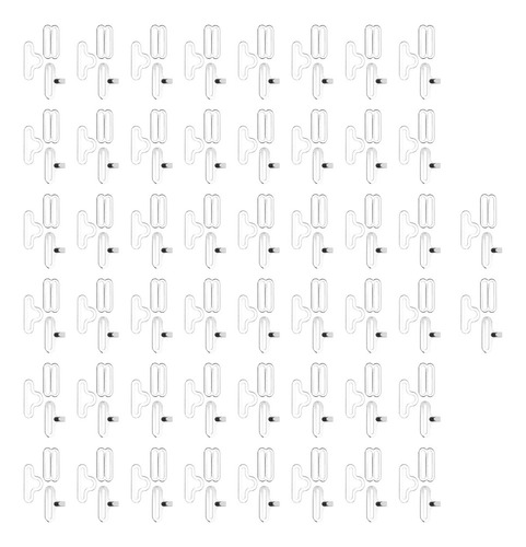 Juego De 50 Clips Ajustables Con Hebilla De Pajarita, Latón,