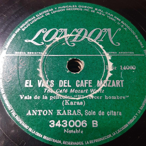 Pasta Anton Karas Solo Citara London C257