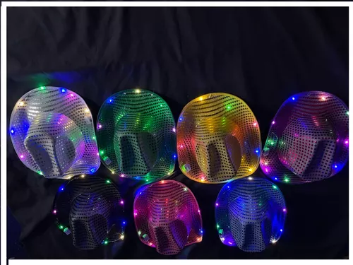 Sombreros Cowboy Cowgirl Led Corona Vaquero Carioca Top X 4