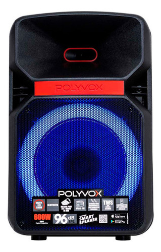 Caixa De Som Polyvox Xc-812tb 600w Rms Bluetooth 5.3 Tws
