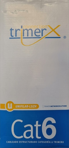 Cable Utp Cat 6 23 Awg Violeta Trimerx 305 Mt Libre Halogeno