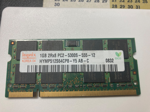 Memoria Ram Color Verde  2gb 1 Sk Hynix Hymp125s64cp8-y5