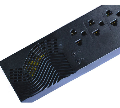 Imagen 10 de 10 de Regulador De Energía Smartbitt Prot Descargas 4 Cont 1200va Color Negro