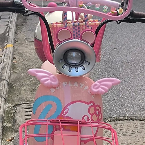 Laço Bege 3d Com Orelhas Fofas Para Motoqueiros