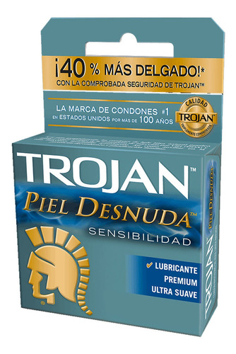 Condón Piel Desnuda Sensibilidad Pack 9 Piezas Trojan