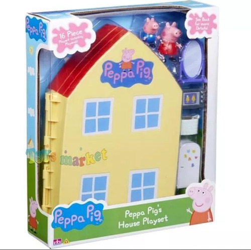 Peppa Pig Casa Con Accesorios+muñeco Peppa Pig+george