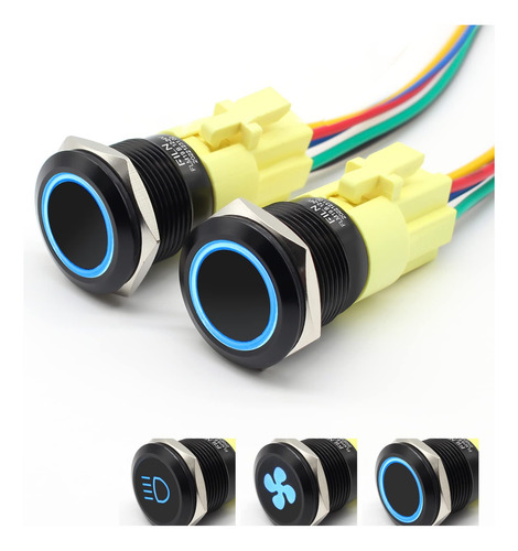 Filn Interruptor Boton Momentaneo Cc Cabezal Simbolo Led