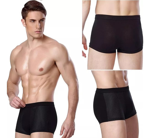. Boxer Tejido De Seda De Hielo Para Hombre 4 Piezas