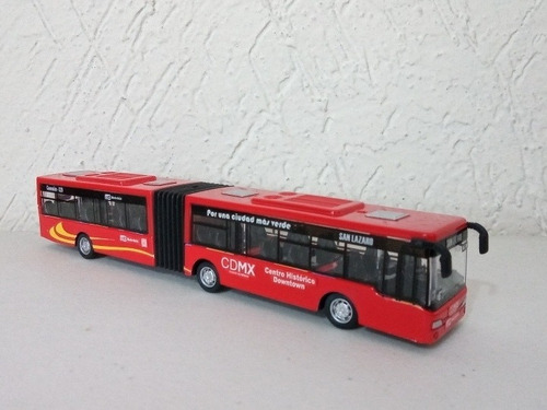 Metrobus Articulado Cdmx Escala 1/87 Rojo (Usado)
