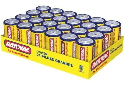 Pilha Rayovac Amarela Grande 24 Unidades 