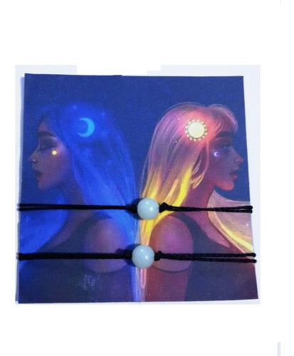 Conjunto Pulseiras Brilha No Escuro Amizade