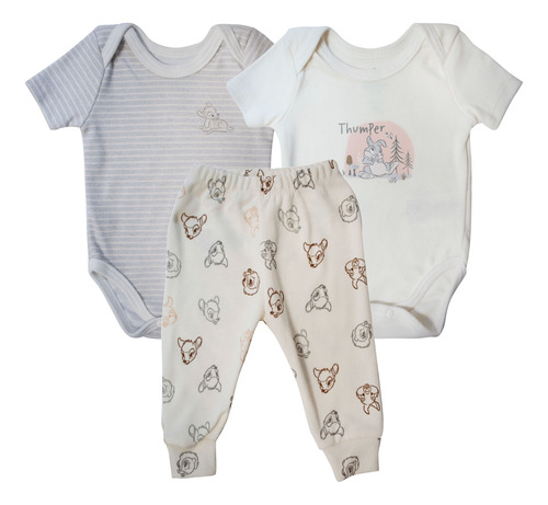 Conjunto 2 Pañaleros Y Pantalon Bambi - Baby Circus