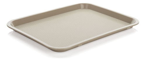 Bandeja Plastica Autoservicios Pequeña Beige De 27 X 35 Cm