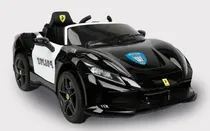 Comprar Carrinho Elétrico Infantil Ferrari Luxo Policial 110v\u002F220v Cor Preto