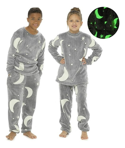 Pijama Invierno Polar Plush Peluche Luminoso Infantil Niños