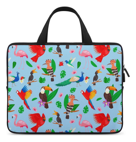 Bolso Delgado Ordenador Portatil Verano Selva Pajaro Casual