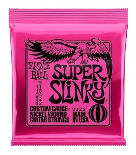 Encordoamento Guitarra Ernie Ball 009 Super Slinky - Premium