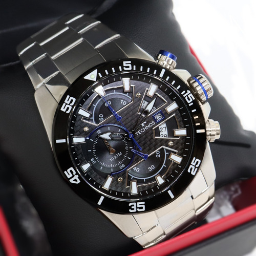 Relógio Technos Masculino Cronografo Azul Os10er/1a Original