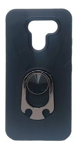Funda Para LG K40s Lmx430hm Case Con Destapador Y Cristal 9h Color Negro