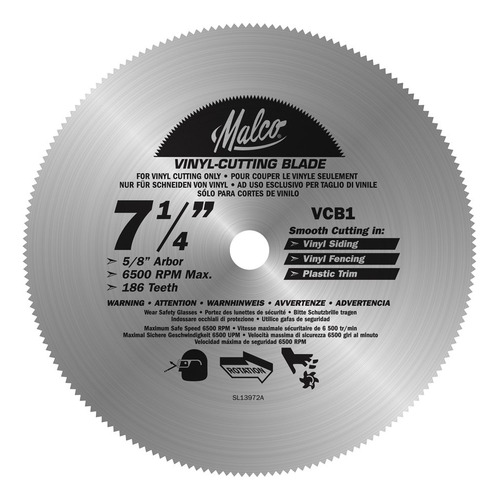 Malco Vcb171/4-inch Vinilo Siding Y Vallas. Hoja De Sierra C