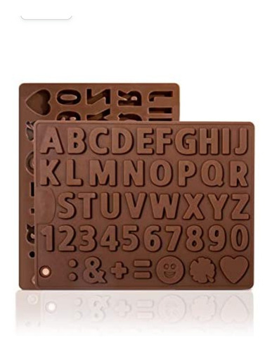 Molde Silicona Abecedario Abc Y Número 2cm Carita  Chocolat